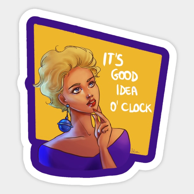 It’s good idea o’clock Sticker by Hoshimem